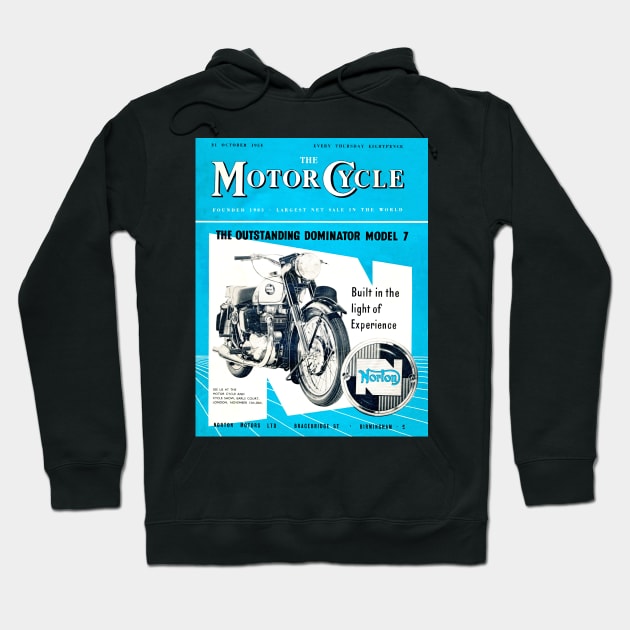 Vintage Motorcycle Magazine cover Hoodie by Random Railways